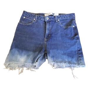 Gap Denim Cut off Jean Shorts fringe two tone Ombre‎ Women's size 12